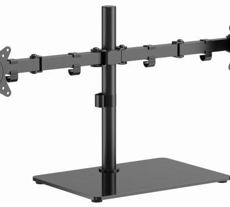 MS-D2ST-01 Gembird Podesivi stoni drzac za dva monitora, tilt, 17-32 max.2x9kg