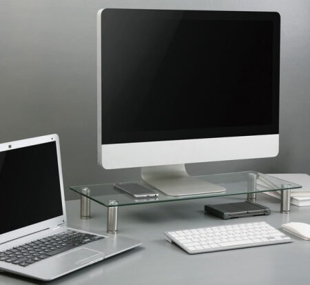 MS-TABLE-GM-01 Gembird postolje za monitor od kaljenog stakla 580x 210 x 90 mm