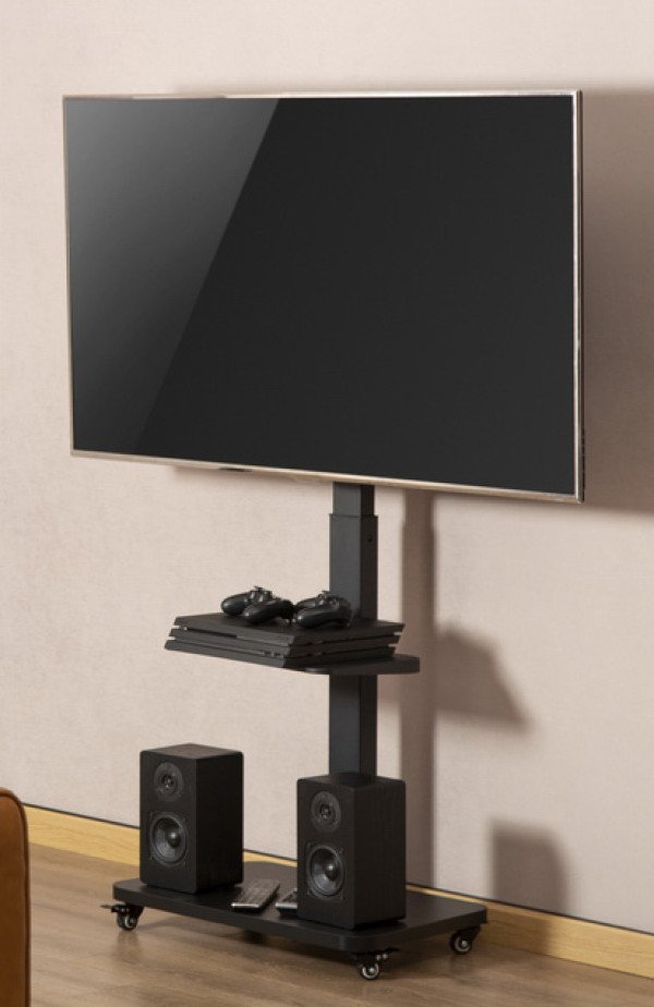 TVS-75S-02 Gembird Mobilni sto sa tockicima, 37-75, crne boje - Slika 3