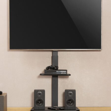 TVS-75S-02 Gembird Mobilni sto sa tockicima, 37-75, crne boje