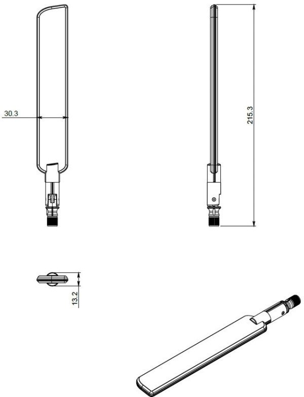 MikroTik HGO-LTE-W LoRa/LTE antena MT054 - Slika 2