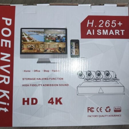 CAM-IP5MP-POEKIThi4W HI EASY GMB kamera 5 mpix set full color IP 4 kamere POE NVR sa mikr