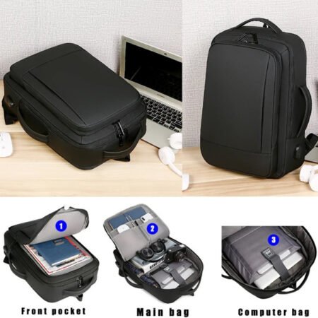 NCC-15-KLB017 Gembird Ranac za laptop 15,6/17inc 43x31x15(+5)cm USB konektor, 900g