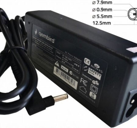 NPA90-200-4500 (IB06) Gembird punjac za laptop 90W-20V-4.5A, 7.9x5.5mm yellow PIN