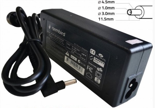 NPA65-195-3330 (DE07) Gembird punjac za laptop 65W-19.5V-3.33A, 4.5x3.0mm Black PIN - Slika 3