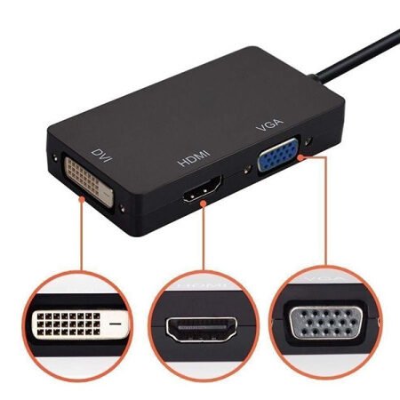Mini DisplayPort na HDMI+VGA+DVI DHV-59