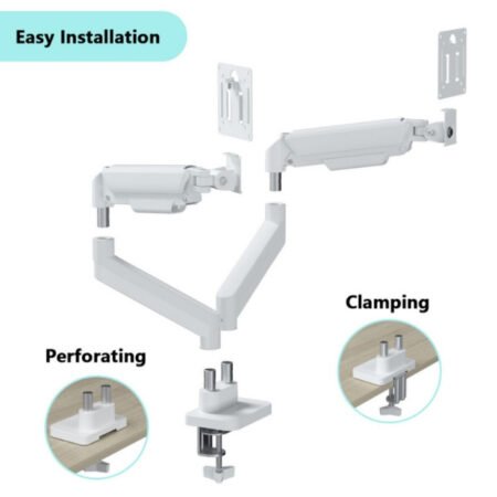 MA-DA2-06-W Gembird Podesivi dupli stoni drzac za monitor, tilt, 17-32 max.10kg White