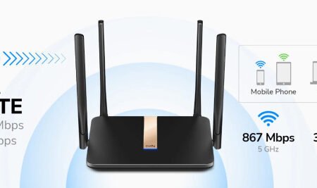 Cudy LT500D 4G LTE AC1200 Dual Band MESH Wi-Fi Router CPE 4+5Ghz, 1W/4L 10/100, 4x Antena detachable