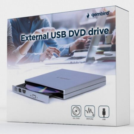 DVD-USB-021-SV Gembird eksterni USB CD/DVD drive Citac-rezac USB, silver