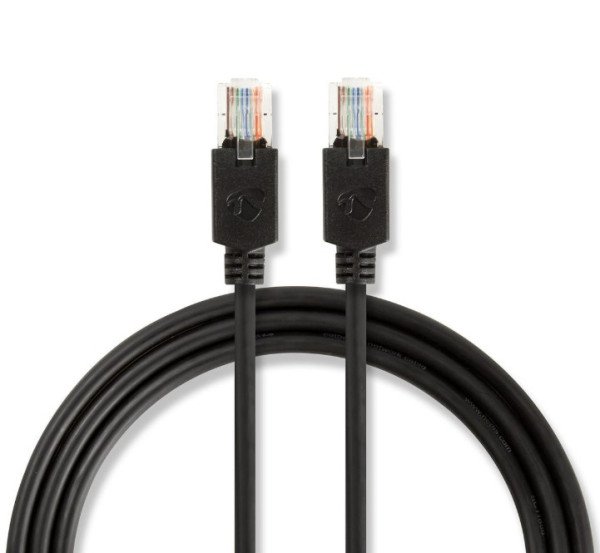 CCBW85100AT150 Nedis Mrezni kabl, CAT5e UTP Patch cord 15m black (alt. PP12-15M)