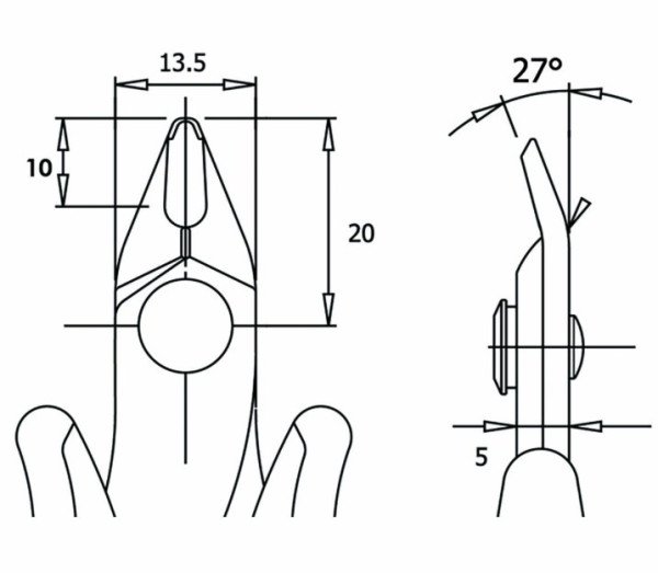 PG-TRE03NB Klesta za secenje 128mm