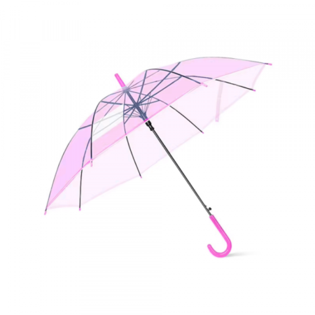 Kišobran PVC providni roze 90cm