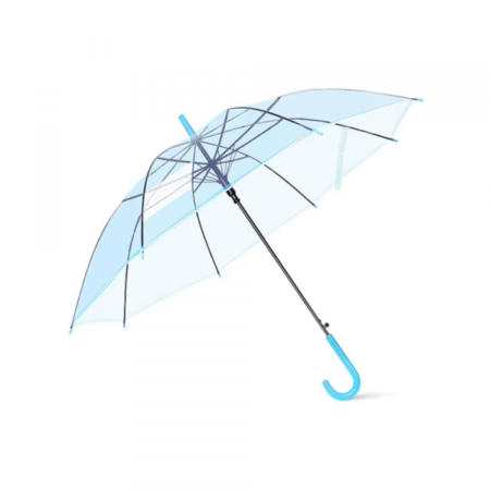 Kišobran PVC providni plavi 90cm