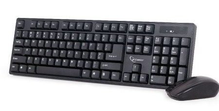 KBS-W-01 Gembird 2.4 GHz Slim Bezicni mis + tastatura US layout black