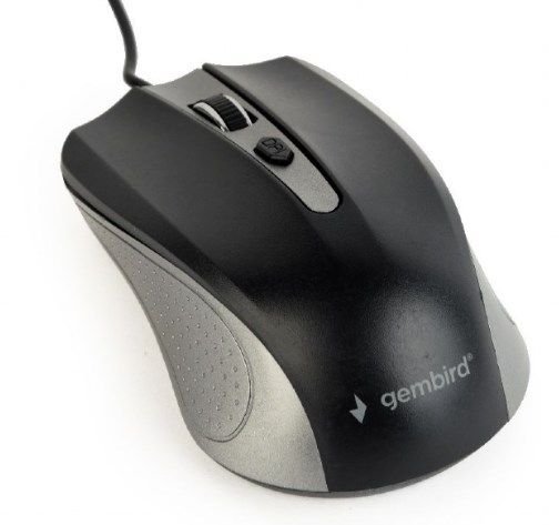 MUS-4B-01-GB Gembird Opticki mis 800-1200Dpi 4-button spacegrey/black 99mm USB kabl 1,35m FO - Slika 2
