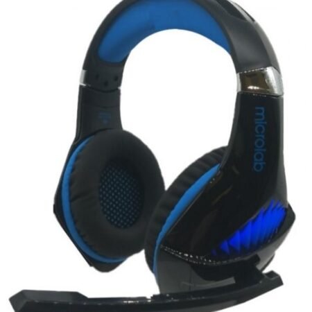 Microlab G6 Gejmerske slusalice sa mikrofonom, 50mm/20Ohm, color LED, 3.5mm + USB blue/black
