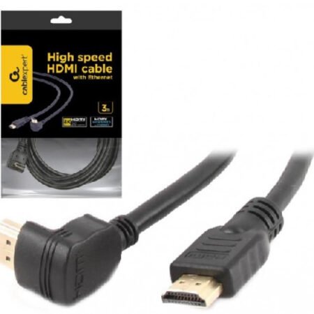 CC-HDMI490-10 Gembird HDMI kabl 4K UHD, Ethernet, konektor pod uglom 90 stepeni 3m A