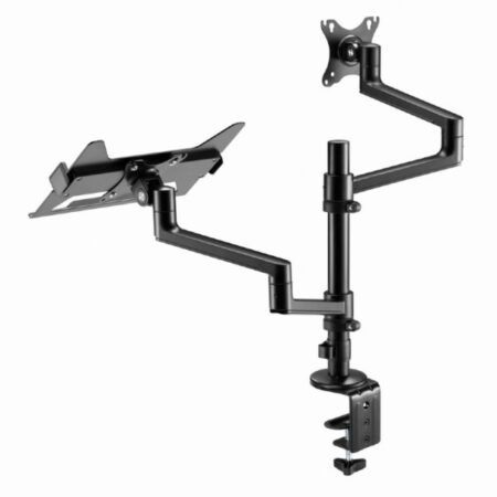 MA-DA-04 Gembird Podesivi stoni drzac za monitor tilt, 17-32 max.8kg + nosac za laptop