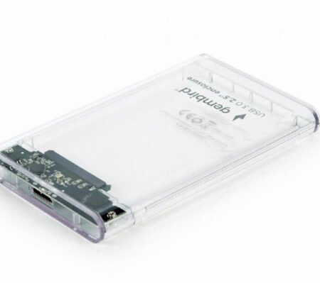 EE2-U3S9-6 Gembird USB 3.0 Externo kuciste za 2.5 SATA hard diskove 9,5mm transparentni + futrola A