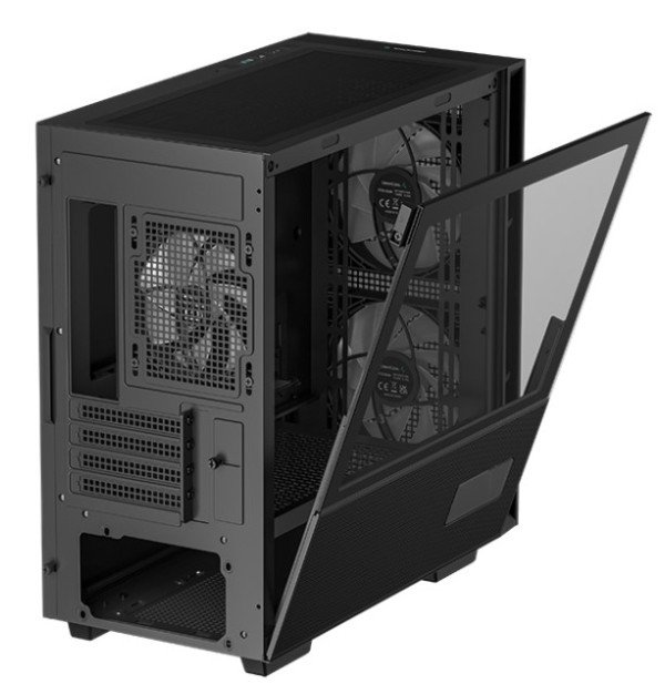 DeepCool CH360 DIGITAL mATX Kuciste,Dual Status Display, 2xLED 140mm +1x120mm, Staklena strana,USB-C - Slika 4