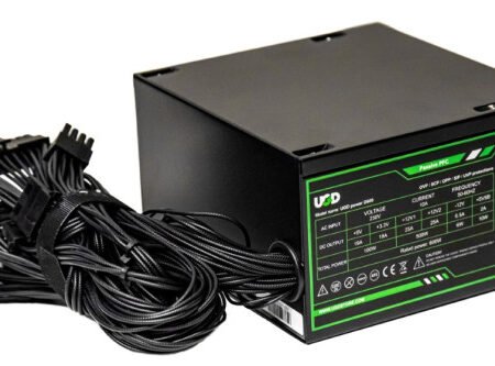 Napajanje D600 600W UGD Power 12cm FAN, 20+4pin, 4+4pin, 3xSATA, 1xIDE, 2x6+2pin Black