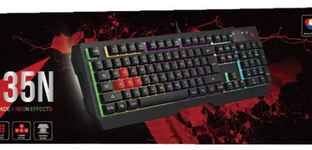 A4-B135N A4Tech Bloody Gejmerska svetleca tastatura(NEON LED), black, USB, US layout