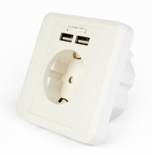 EG-ACU2A2-01 * Gembird AC Suko za utikac 2 porta USB punjac, 2.4A - Slika 2
