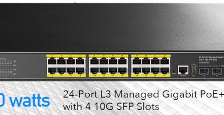 Cudy GS5024S4 24-Port Layer 3 Managed Gigabit Switch with 4 10G SFP Slots