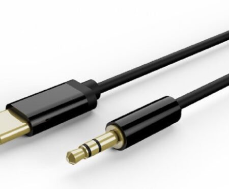 CCA-CM3.5M-1.5M Gembird USB-C to stereo 3.5 mm AUX kabl, 1.5m, black