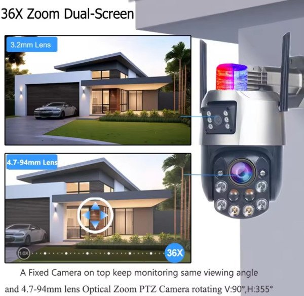 CAM-IP6MP-EP5-36X *ZOOM GMB kamera 6mpix microSD iCSee xmeye pro app Two-way PTZ ip66,2x3.6mm - Slika 2