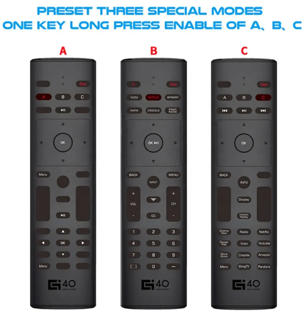 GMB-G40S AIR MOUSE * Remote control for TV/PC, With Gyroscope smart google Google Assistant