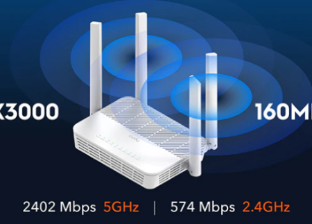 Cudy WR3000H AX3000 2.5G Mesh Wi-Fi 6 Router, 2.4/5Ghz, pokriva 130m2