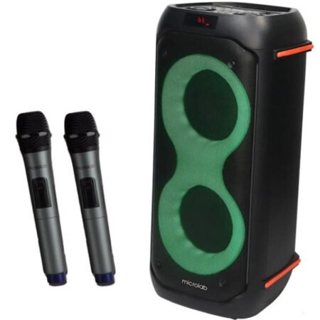 Microlab PT602W karaoke zvucnik 160W, Bluetooth, LED, 7,4V/4000mAh, Aux, USB, microSD, + Mic*2kom