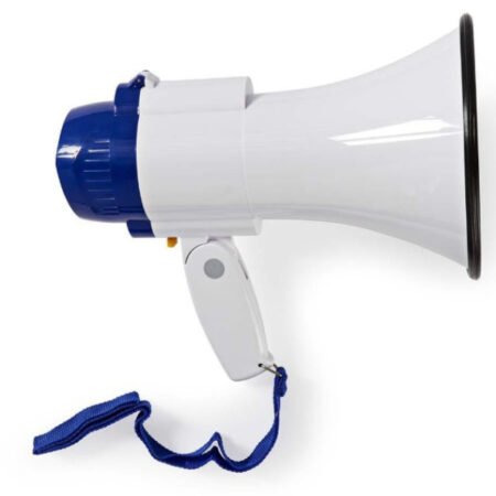 MEPH150WT Megafon 115dB, max.250m ugradjena sirena i funkcija snimanja, Blue/White