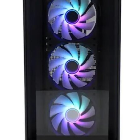 Kuciste Titan 2314, ATX, providna stranica, ugradjena 4xRGB kulera, Crno