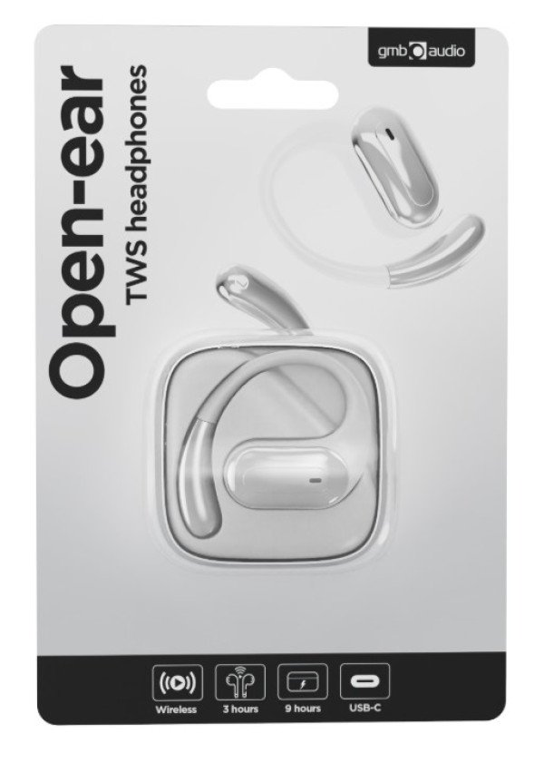 OWS-01-W Gembird bluetooth V5 open-ear slusalice, TWS, white - Slika 2