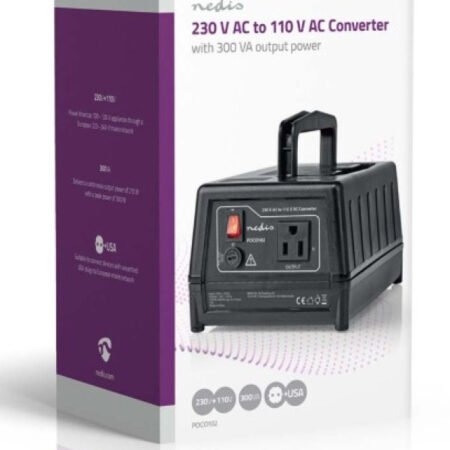 POCO102 Konvertor snage, 230V AC 50Hz, 270W, Euro, Black Omogucava upotrebu opreme iz SAD u Evropi