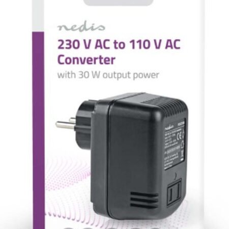 POCO104 Konvertor snage, 230V AC 50Hz, 30W, Euro, Black Omogucava upotrebu opreme iz SAD u Evropi