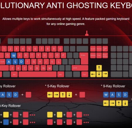 A4-B120N A4Tech Bloody NEON efekt, Gejmerska tastatura USB, US, Crna