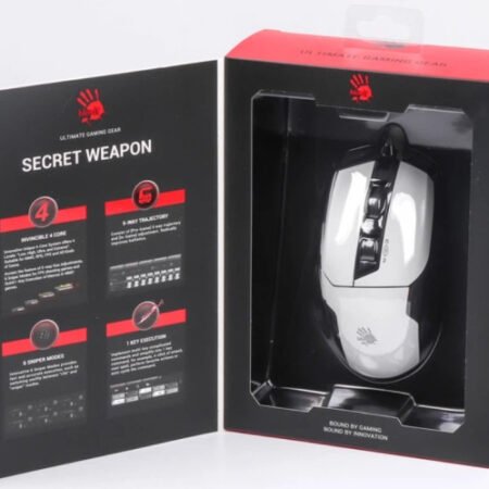 A4-W70 MAX PANDA WHITE A4Tech Bloody RGB Gejmerski opricki mis, 2000Hz/100-10.000 Dpi, USB 126mm