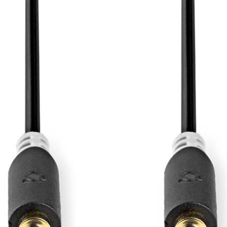 CABW22000AT100, Stereo audio kabl, 3,5 mm muški, Pozlaceni, 10,0 m, Antracit