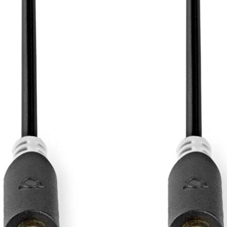 CABW22000AT20, Stereo kabl, 3,5 mm muški na 3,5 mm muški, Pozlac´eni, 2,00 m, Antracit