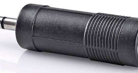 CAGB22935BK, Stereo audio adapter, 3,5 mm muški, 6,35 mm ženski, Niklovani, ABS, Crni