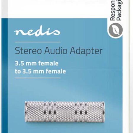CAGB22950ME, Stereo audio adapter, 3,5 mm ženski, Niklovani, Metal, Srebrni