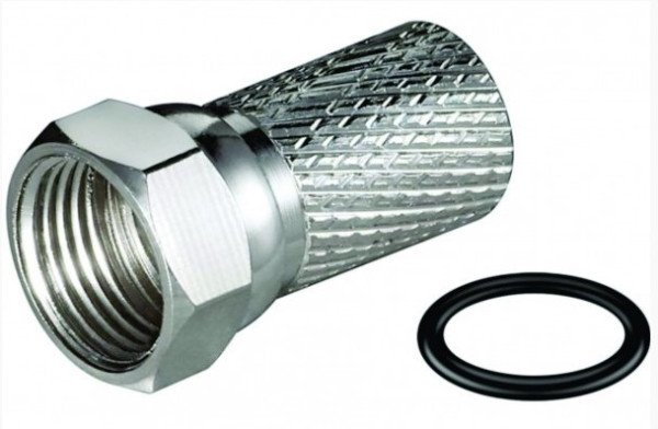CON-FC-001RING ** F male connector for RG6 cable, 6.6mm, Zinc,with water proof ring - min.25kom(9) - Slika 2