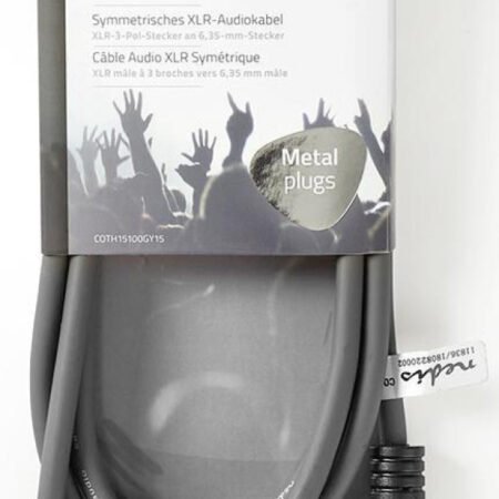 COTH15100GY15, Balansirani audio kabl, XLR 3-pinski muški, 6,35 mm muški, Niklovani, 1,50 m, PVC