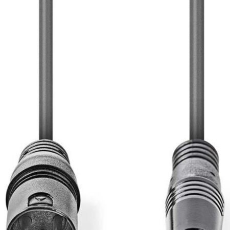 COTH15100GY50, Balansirani audio kabl, XLR 3-pinski muški, 6,35 mm muški, Niklovani, 5,00 m, PVC