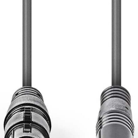 COTH15120GY50, Nebalansirani audio kabl, XLR 3-pinski ženski, 6,35 mm muški, Niklovani, 5,00 m, PVC