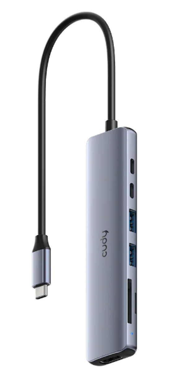 Cudy UH407, 7-In-1 HDMI SD/TF 4K USB-C Hub, 60/144/240 Hz, 5Gps, 100W - Slika 3