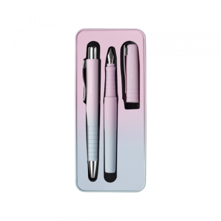 Set Faber Castell Poly hemijska olovka + naliv pero M Blushing sky 241054